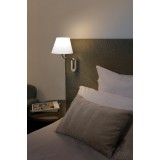 FARO 24005-10 | Eterna-FA Faro zidna svjetiljka 1x E27 svjetli krom, poniklano, bijelo