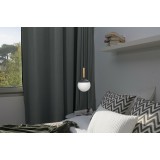 FARO 28376 | Mine Faro visilice svjetiljka 1x E27 tamno siva, opal