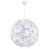 GLOBO 15024 | Stella-Glo Globo visilice svjetiljka 1x E27 plemeniti čelik, čelik sivo, bijelo