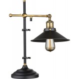 GLOBO 15053T | Lenius Globo stolna svjetiljka 45,5cm s prekidačem s podešavanjem visine 1x E27 metal crna, antik bakar