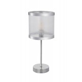 GLOBO 15259T | Naxosg Globo stolna svjetiljka 37cm s prekidačem 1x E14 krom, bijelo