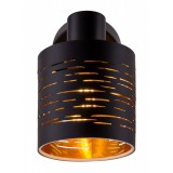 GLOBO 15342-1 | Tunno Globo zidna svjetiljka s prekidačem 1x E14 crno, zlatno