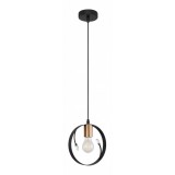 GLOBO 15346-1 | Vigo-GL Globo visilice svjetiljka 1x E27 crno, mesing, kristal