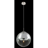 GLOBO 15853 | Varus Globo visilice svjetiljka 1x E27 krom, poniklano mat, prozirno