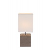 GLOBO 21677 | Geri Globo stolna svjetiljka 29cm s prekidačem 1x E14 krom, smeđe, bijelo
