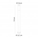 GLOBO 3159 | Boston-I Globo podna svjetiljka 110cm 1x E27 IP44 čelik, opal