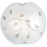 GLOBO 40404-3 | Burgundy Globo stropne svjetiljke svjetiljka 3x E27 poniklano mat, bijelo, prozirno