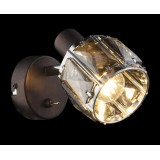 GLOBO 54357-1 | Kris-Indiana-Mero Globo spot svjetiljka s prekidačem elementi koji se mogu okretati 1x E14 krom, bronca, dim