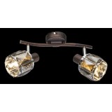 GLOBO 54357-2 | Kris-Indiana-Mero Globo spot svjetiljka elementi koji se mogu okretati 2x E14 krom, bronca, dim