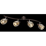 GLOBO 54357-4 | Kris-Indiana-Mero Globo spot svjetiljka elementi koji se mogu okretati 4x E14 krom, bronca, dim
