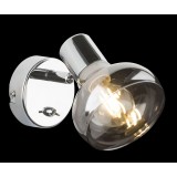 GLOBO 54921-1 | Donto-Lothar Globo spot svjetiljka s prekidačem elementi koji se mogu okretati 1x E14 krom, dim