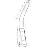 GLOBO 58333 | Sophieg Globo stolna svjetiljka 50,5cm sa tiristorski dodirnim prekidačem jačina svjetlosti se može podešavati, sa podešavanjem temperature boje, fleksibilna, USB utikač 1x LED 300lm 3000 - 4500 - 5800K krom, bijelo