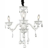 GLOBO 64118-3 | Teejay Globo luster svjetiljka 3x E14 krom, bijelo, prozirno