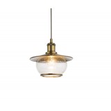 GLOBO 69030 | Nevis Globo visilice svjetiljka 1x E27 antik brončano, prozirno, efekt mjehura