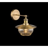 GLOBO 69030W | Nevis Globo zidna svjetiljka 1x E27 antik brončano, prozirno, efekt mjehura