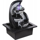 GLOBO 93022 | Globo fontana za sobu svjetiljka promjenjive boje 4x LED sivo, crno, kamen