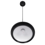 ITALUX MD12161-01BL | Smoke Italux visilice svjetiljka 1x LED 400lm 3000K crno, bijelo