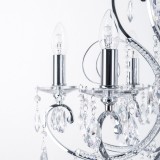 ITALUX MD72709-6A | Barocco Italux luster svjetiljka 6x E14 bijelo, prozirno, prozirno