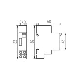 KANLUX 18730 | Kanlux automat za hodnike, stubišta DIN35 modul 1-7M svjetlo siva, ljubičasta