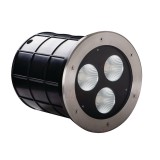 KANLUX 18983 | Turro Kanlux ugradbena svjetiljka okrugli Ø260mm 1x LED 3600lm 4000K IP67 IK10 plemeniti čelik, čelik sivo