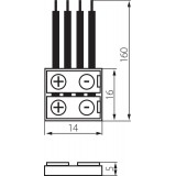 KANLUX 19036 | Kanlux priključna spojnica 10 mm - 4 RGB bijelo