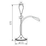 KANLUX 22340 | Franco Kanlux stolna svjetiljka sa tiristorski dodirnim prekidačem fleksibilna 1x LED 390lm 2700 - 3200K bijelo
