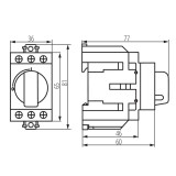 KANLUX 23238 | Kanlux izolacioni prekidač DIN35 modul, 3 - 40A svjetlo siva, crno