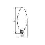 KANLUX 23430 | E14 6,5W -> 48W Kanlux oblik svijeće C37 LED izvori svjetlosti SMD 600lm 3000K 210°