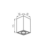 KANLUX 25477 | Gord Kanlux stropne svjetiljke svjetiljka oblik cigle izvori svjetlosti koji se mogu okretati 1x GU10 bijelo