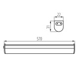 KANLUX 27591 | Linus-K Kanlux zidna, stropne svjetiljke svjetiljka s prekidačem 1x LED 630lm 4000K bijelo