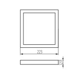 KANLUX 31088 | Kanlux okvir rezervni dijelovi četvrtast bijelo