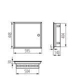 KANLUX 32639 | Kanlux ugradna razdjelna kutija DIN35, 48P pravotkutnik IP30 bijelo