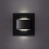 KANLUX 33337 | Erinus Kanlux ugradbena svjetiljka četvrtast 75x75mm 1x LED 30lm 4000K crno