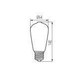 KANLUX 33513 | E27 7W -> 55W Kanlux Edison ST64 LED izvori svjetlosti filament 725lm 4000K 320° CRI>80