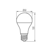 KANLUX 33514 | E27 7W -> 52W Kanlux obični A60 LED izvori svjetlosti filament 680lm 2700K 160° CRI>80