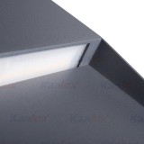 KANLUX 33750 | Duli Kanlux zidna svjetiljka četvrtast 1x LED 100lm 4000K IP54 antracit