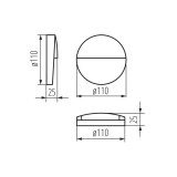 KANLUX 33751 | Duli Kanlux zidna svjetiljka okrugli 1x LED 100lm 4000K IP54 antracit