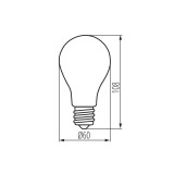 KANLUX 35271 | E27 3,8W -> 60W Kanlux obični A60 LED izvori svjetlosti filament 806lm 4000K 320° CRI>80