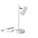 KANLUX 35785 | Evalo Kanlux stolna svjetiljka 35cm sa prekidačem na kablu elementi koji se mogu okretati 1x GU10 bijelo