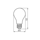 KANLUX 37240 | E27 11W -> 100W Kanlux obični A60 LED izvori svjetlosti filament 1520lm 2700K jačina svjetlosti se može podešavati 320° CRI>80