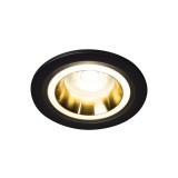 KANLUX 37251 | Feline Kanlux ugradbena svjetiljka okrugli bez grla Ø90mm 1x MR16 / GU5.3 / GU10 crno, zlatno