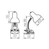 KANLUX 7153 | Suzi Kanlux svjetiljke sa štipaljkama svjetiljka s prekidačem fleksibilna 1x E27 ružičasto