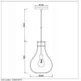 LUCIDE 01400/38/72 | BodoL Lucide visilice svjetiljka s mogućnošću skraćivanja kabla 1x E27 drvo