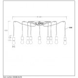LUCIDE 08408/10/30 | Fix Lucide visilice svjetiljka s podešavanjem visine 10x E27 crno