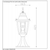 LUCIDE 11834/01/30 | Tireno Lucide podna svjetiljka 42cm 1x E27 IP44 crno, prozirno