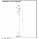 LUCIDE 11835/01/30 | Tireno Lucide podna svjetiljka 120cm 1x E27 IP44 crno, prozirno