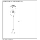 LUCIDE 11873/01/97 | ArubaL Lucide podna svjetiljka 111cm 1x E27 IP44 rdža smeđe, opal