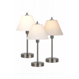 LUCIDE 12561/21/12 | Touch Lucide stolna svjetiljka 42cm sa dodirnim prekidačem 1x E14 krom saten, opal