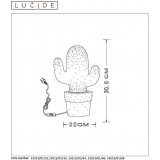 LUCIDE 13513/01/33 | Cactus Lucide stolna svjetiljka 30,5cm s prekidačem 1x E14 bijelo, zeleno