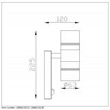 LUCIDE 14866/10/12 | Arne Lucide zidna svjetiljka sa senzorom, svjetlosni senzor - sumračni prekidač 2x GU10 350lm 2700K IP44 krom